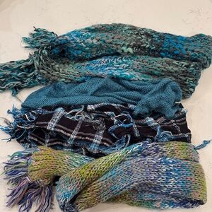 Colorful Knit Scarves Set